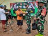Peduli Warga Kurang Mampu Dalam Wujud Bakti Sosial Untuk Kemanunggalan TNI Bersama Rakyat Dengan Kegiatan Pembagian Sembako